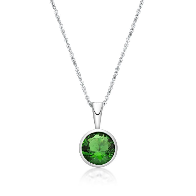 Picture of MAY            , 5mm BEZEL PENDANT with CHAIN